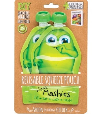 Reusable Squeeze Pouch Pack of 2 - 2x130ml