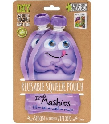 Reusable Squeeze Pouch Pack of 2 - 2x130ml