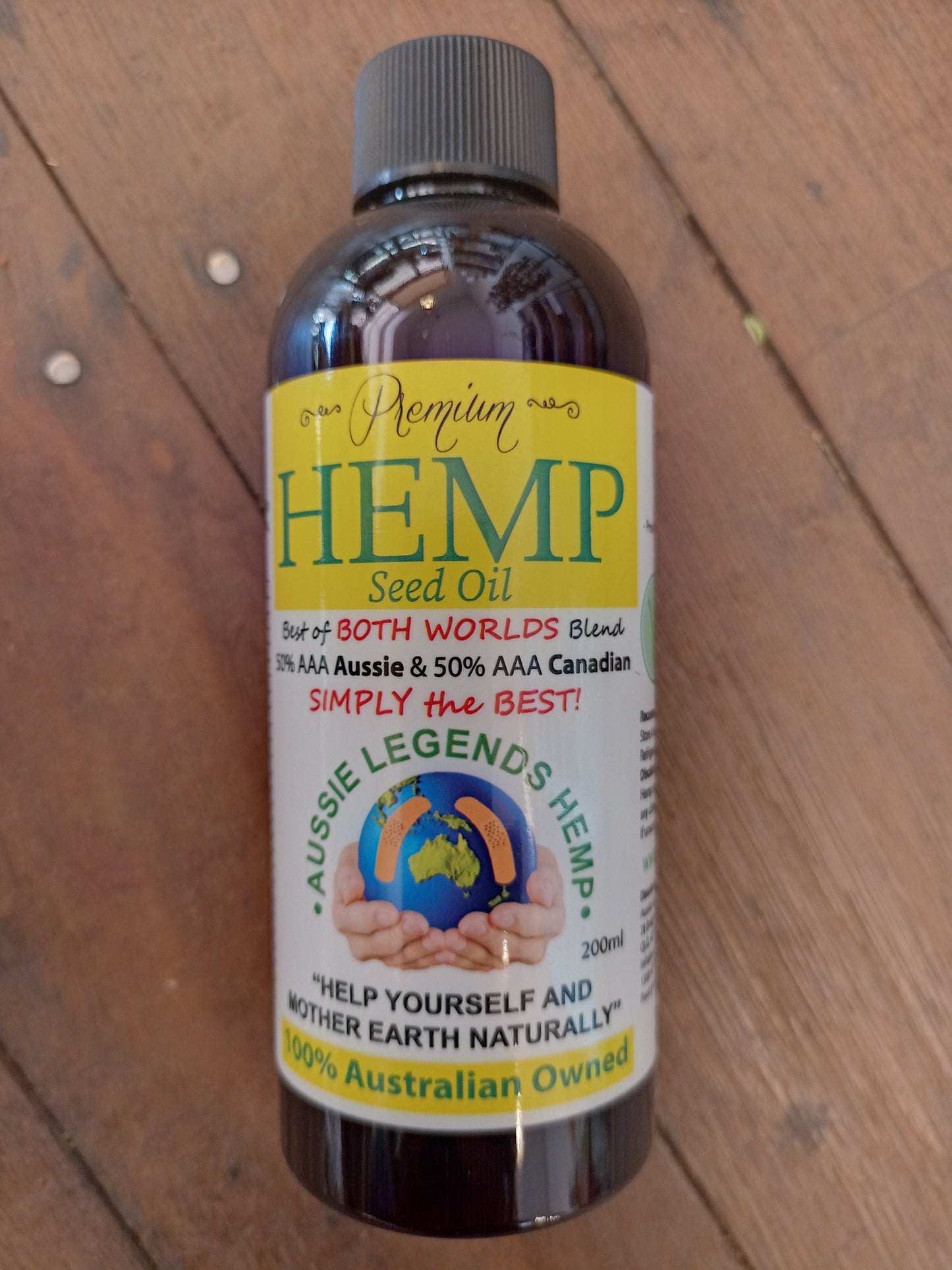 Aussie Legends Hemp - Best of Both Worlds Hemp Seed Oil - 200ml