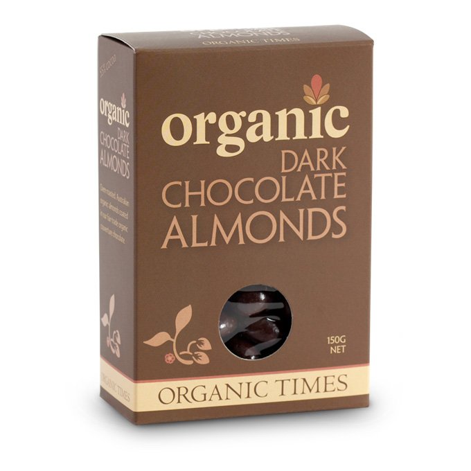 Organic Times - Dark Chocolate covered Almonds (organic) - 150g
