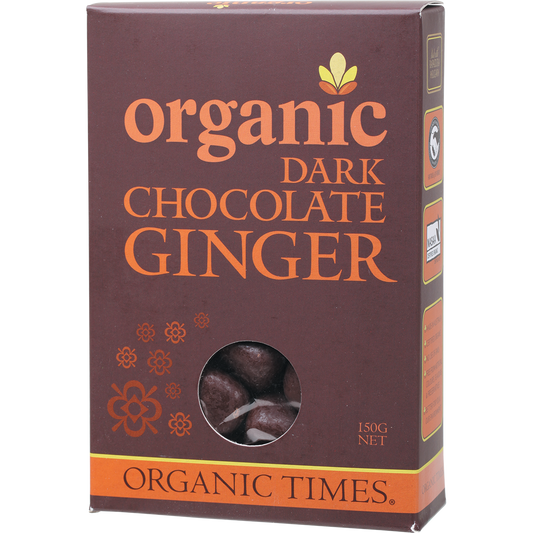 Organic Times - Dark Chocolate covered Ginger - 150g