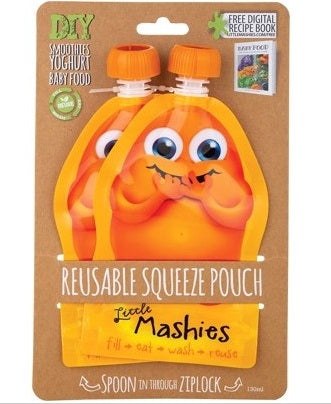 Reusable Squeeze Pouch Pack of 2 - 2x130ml